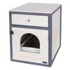 Kerbl Armoire &agrave; liti&egrave;re pour chat Ida 45x58x60 cm Blanc et bleu