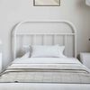 vidaXL T&ecirc;te de lit m&eacute;tal blanc 100 cm