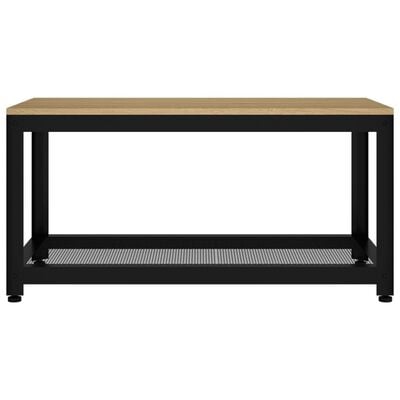 vidaXL Table basse Marron clair et noir 90x45x45 cm MDF et fer