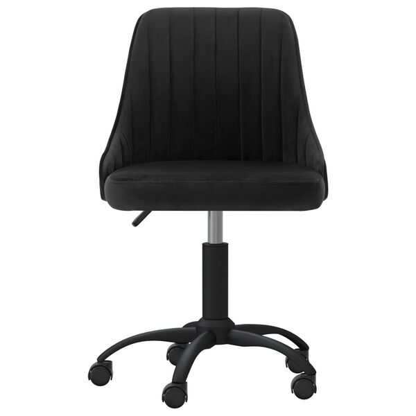 vidaXL Chaises pivotantes &agrave; manger lot de 4 noir velours