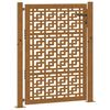 vidaXL Portail de jardin 100x150 cm en acier patin&eacute; avec croix
