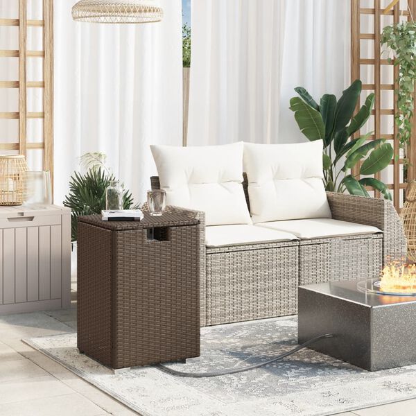 vidaXL Table de couverture de bouteille de propane marron 40x40x60 cm