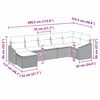 vidaXL Ensemble de Canap&eacute;s avec coussin 7 pcs Noir polyrotin