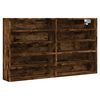 vidaXL Armoire &agrave; vitrine ch&ecirc;ne fum&eacute; 100x15x58 cm bois d'ing&eacute;nierie
