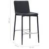 vidaXL Ensemble de bar 5 pcs Similicuir Noir