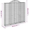 vidaXL Paniers &agrave; gabions arqu&eacute;s 15 pcs 200x30x180/200 cm Fer galvanis&eacute;