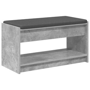 vidaXL Banc d'entr&eacute;e Gris B&eacute;ton 83 x 38 x 45 cm