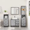 vidaXL Ensemble de meubles de salle de bain 4 pcs sonoma gris