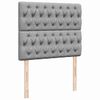 vidaXL Cadre de lit ottoman et matelas gris clair 120x200 cm tissu