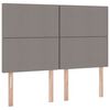 vidaXL Lit avec rangement et matelas Taupe 140 x 200 cm Polyester
