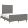 vidaXL Cadre de lit sans matelas gris fonc&eacute; 120x200 cm tissu
