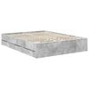 vidaXL Cadre de lit Gris b&eacute;ton 150 x 200 cm Bois Ing&eacute;nierie