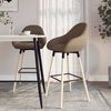 vidaXL Tabourets de bar lot de 2 Marron Tissu