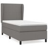 vidaXL Sommier &agrave; lattes de lit et matelas Gris fonc&eacute; 90x190 cm Tissu