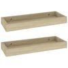 vidaXL &Eacute;tag&egrave;res murales Loggia 2 pcs Ch&ecirc;ne 40x15x4 cm MDF
