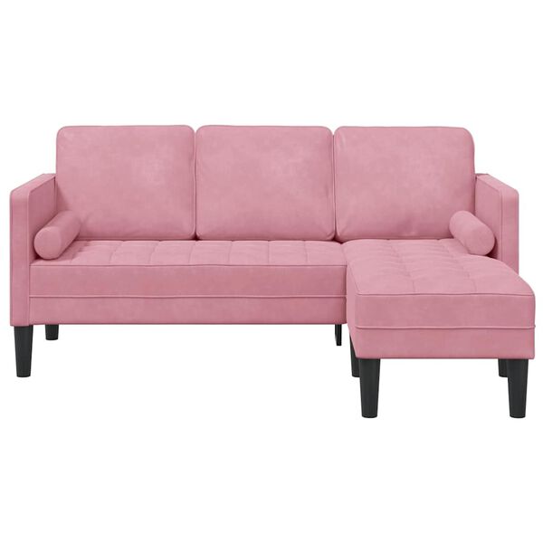 vidaXL Ensemble de Canap&eacute;s Rose poussi&eacute;reux 173 x 131 x 67 cm Velours
