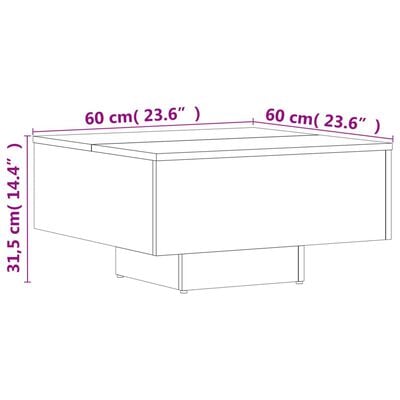 vidaXL Table basse Blanc 60x60x31,5 cm Aggloméré
