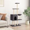 vidaXL Arbre &agrave; chat avec griffoirs en sisal Gris fonc&eacute; 145 cm