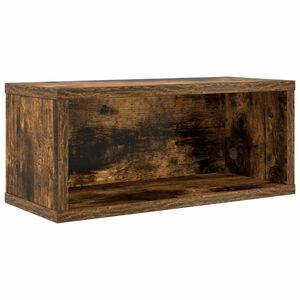 vidaXL Rack de rangement pour CD Ch&ecirc;ne fum&eacute; 40 x 17 x 17 cm