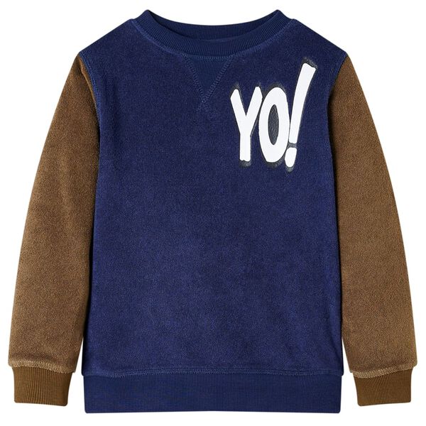 Sweatshirt pour enfants bleu marine fonc&eacute; 116