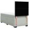 vidaXL Sommier &agrave; lattes de lit et matelas Gris clair 90x200 cm Velours