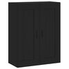 vidaXL Armoires murales 2 pcs noir bois d'ing&eacute;nierie