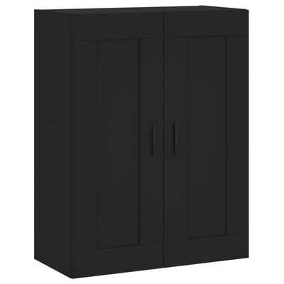 vidaXL Armoires murales 2 pcs noir bois d'ingénierie