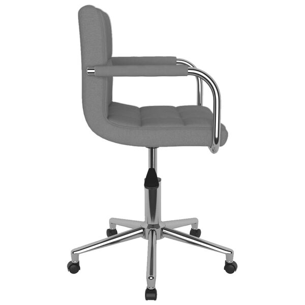 vidaXL Chaise pivotante de salle &agrave; manger Gris clair Tissu