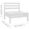 vidaXL Salon de jardin 8 pcs Blanc Bois de pin massif