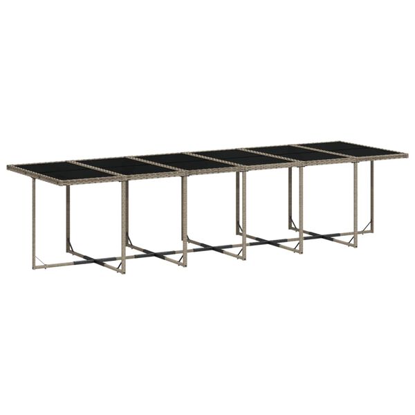 vidaXL Ensemble &agrave; manger de jardin 17 pcs et coussins r&eacute;sine tress&eacute;e