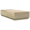 vidaXL Cadre de lit sans matelas ch&ecirc;ne sonoma 90x190 cm