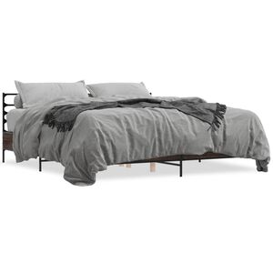 vidaXL Cadre de lit sans matelas ch&ecirc;ne marron 180x200 cm