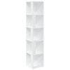 vidaXL Armoire d'angle Blanc 33x33x164,5 cm Bois d'ing&eacute;nierie