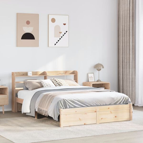 vidaXL Cadre de lit et t&ecirc;te de lit sans matelas 135x190 cm
