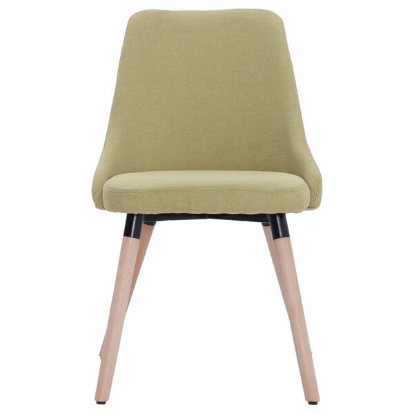 vidaXL Chaises &agrave; manger lot de 2 vert tissu