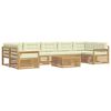 vidaXL Ensemble de canap&eacute;s d'ext&eacute;rieur 8 pc 7 place Blanc et cr&egrave;me