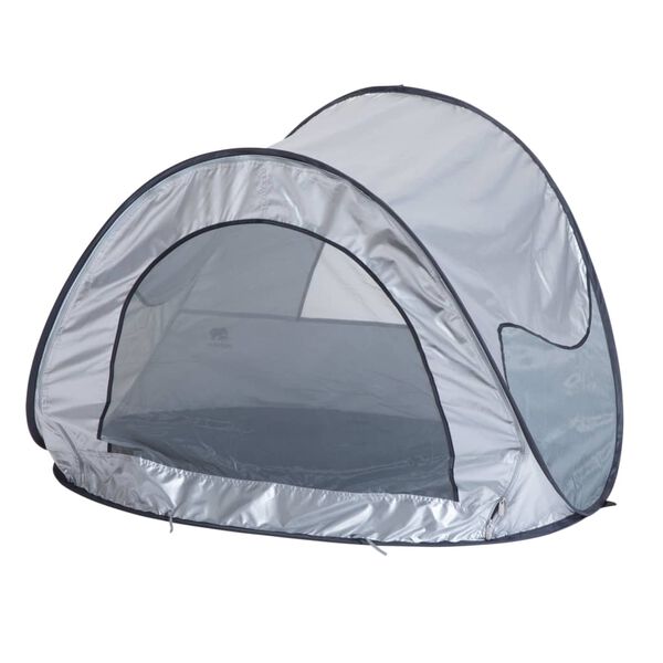 DERYAN Tente de plage avec moustiquaire 120x90x80 cm Argent&eacute;