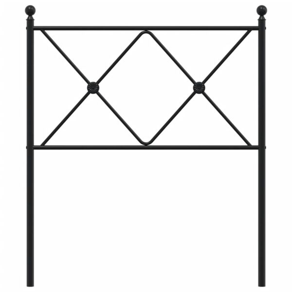 vidaXL T&ecirc;te de lit de remplacement m&eacute;tal noir 80 cm