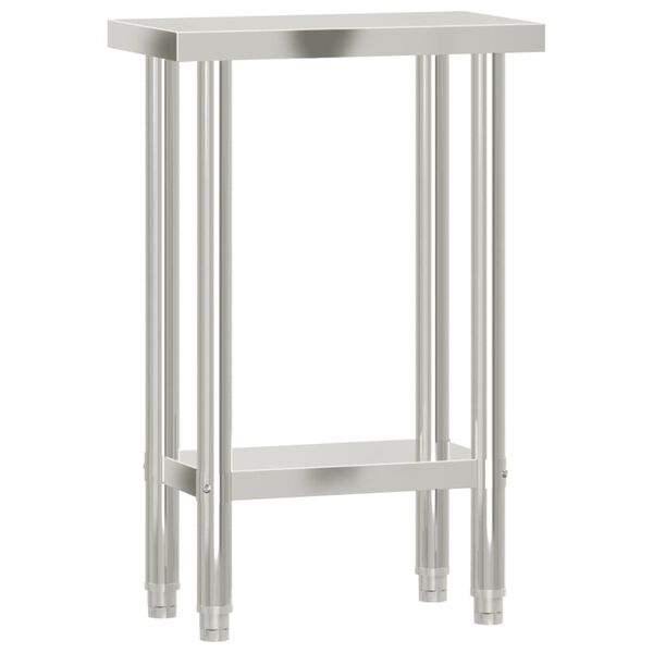 vidaXL Table de travail de cuisine 55x30x85 cm acier inoxydable