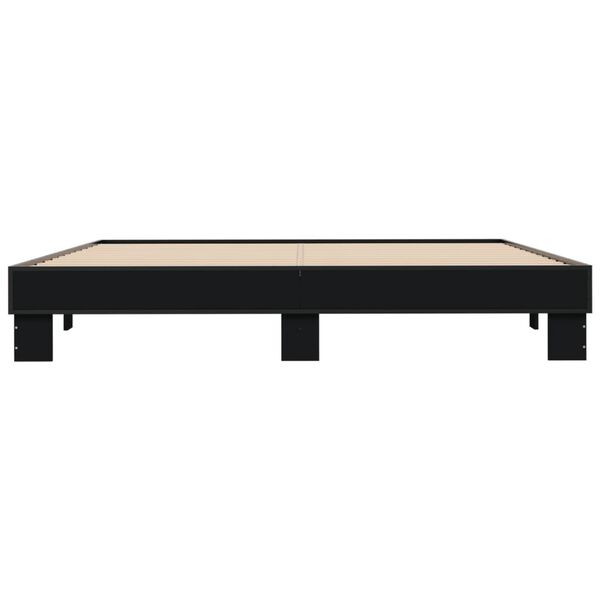 vidaXL Cadre de lit sans matelas noir 180x200 cm
