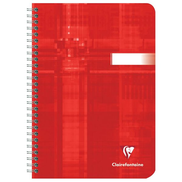 Clairefontaine Cahiers &agrave; reliure spiral&eacute;e A5 90 Feuilles r&eacute;glure 5 pcs