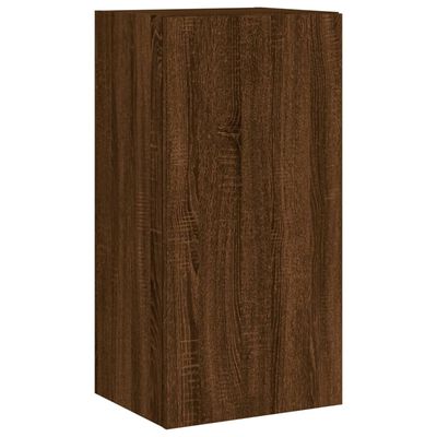 vidaXL Unités murales TV avec LED 4 pcs chêne marron bois d'ingénierie