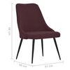 vidaXL Chaises &agrave; manger lot de 2 violet tissu