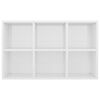 vidaXL Biblioth&egrave;que/buffet blanc brillant 66x30x98cm bois d'ing&eacute;nierie