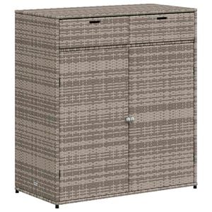 vidaXL Armoire de rangement de jardin gris 105x55x113cm r&eacute;sine tress&eacute;e