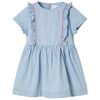 Robe pour enfants &agrave; volants bleu doux 92