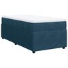 vidaXL Sommier &agrave; lattes de lit avec matelas Bleu fonc&eacute; 90x190 cm