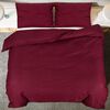 vidaXL Ensemble de housse de couette Bordeaux 200x200 cm Microfibre