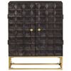 vidaXL Buffet Noir 60x35x75 cm Bois de manguier massif