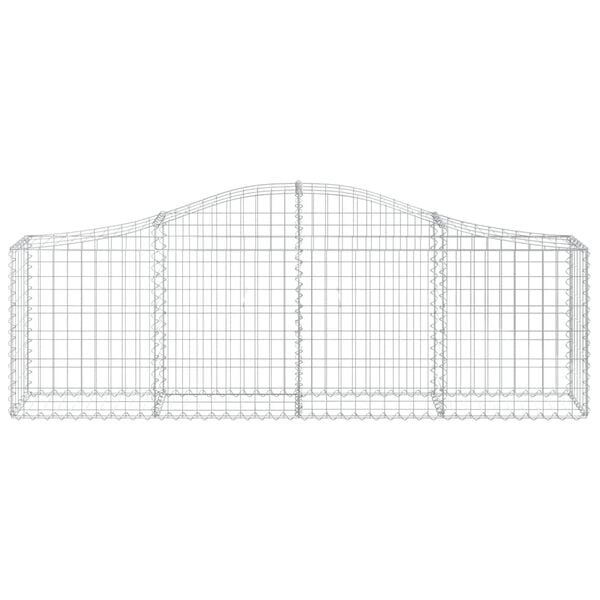 vidaXL Paniers &agrave; gabions arqu&eacute;s 30 pcs 200x30x60/80 cm Fer galvanis&eacute;
